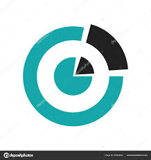 Pie Chart Icon Vector Isolated White Background Your Web