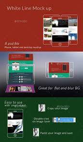 White Line Web App Mockup Line Web Web App Mockup