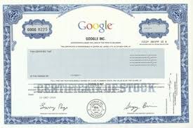 Google Company Profile Stock Certificates Credit Card Statement Google Company