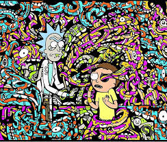 Trippy Snake Stuff Rick And Morty Tapestry Trippy Tapestry Rick And Morty Poster