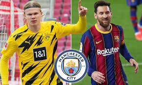 With sergio aguero leaving the etihad at. Manchester City Targeting Sensational Double Swoop Of Erling Haaland And Lionel Messi This Summer Daily Mail Online
