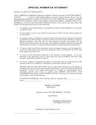 General power of attorney sample philippines. Special Power Of Attorney To Buy