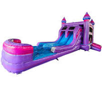 Cotton Candy Splash & Save Bounce House with Dual Lane Slide (Wet/Dry)