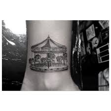 The Tattoo Idea In The Thigh Carousel Dotwork Tattoo By Susanne Konig Is Unique And Great Description From Pinterest Carousel Tattoo Tattoos Body Art Tattoos