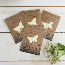 10 Plantable Wildflower Seed Paper Butterfly Favours Funeral Etsy In 2021 Wildflower Seed Paper Seed Paper Paper Butterfly