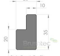 30mm Static-Retardant / Medium-Soft Bristle Strip Brush
