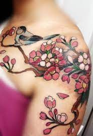15 Best New School Tattoo Designs For You Tattoos Flower Tattoo Shoulder Branch Tattoo Flower Tattoo Designs