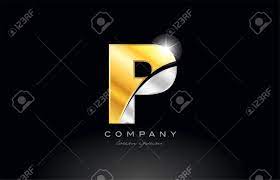 Letter p and c icon vector . Letter P Alphabet Logo Icon Design With Gold Silver Grey Metal On Black Background Suitable For A Company Or Business Royalty Free Cliparts Vectors And Stock Illustration Image 116906989
