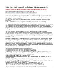 Final Exam Study Materials For Sociology101