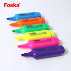Foska Logo School Stationery Non-Toxic Maker Fluorescent Pen Set Chisel Nib  Highlighter