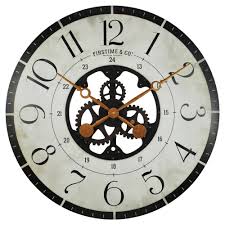 27 Carlisle Gears Wall Clock Neutral White Black Firstime Co Gear Wall Clock Oversized Wall Clock Wall Clock