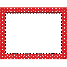 Just Dotty Red White Border Chart