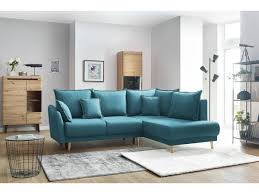 Prenant place dans le salon, il peut servir comme lit d'appoint dans le cas d'un canapé d'angle convertible. Canape D Angle L Convertible Avec Coffre Mia Bobochic