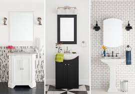 If you've been exploring bathroom remodel ideas but don't want to spend big bucks, this list is for you! Bathrooms With Black And White Color Schemes Small Apartment Bathroom Bathrooms Remodel Small Bathroom Remodel Designs