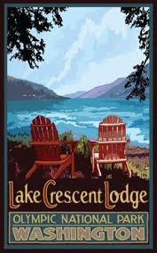 Jk 2134 Olympic National Park Adirondack Chairs Vintage National Park Posters National Park Posters Olympic National Park Washington