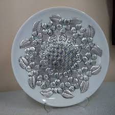 Tabak Modelleri Folyo Hulyaunfolyosanatevi Tabak Elisi Handmade Tasarim Dekorasyon Aluminyum Folyo Tabak Sanat