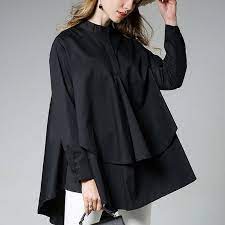 Ke kondangan nggak perlu ribet jual atasan wanita blouse polos baju celana kulot batik. Wanita Asimetris Hem Blus Wanita Blus Asimetris Lengan Panjang Kerut Kerut Kemeja Wanita Hitam Putih 2 Warna Blus Atasan Women Blouses Blouse Womenblouses Tops Aliexpress