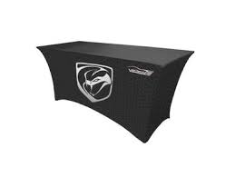 6 Stretch Logo Table Cover All Over Printed 3 Or 4 Sided Prints Table Covers Trade Show Table Covers