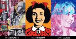 Milo Locket, Dante Arias y Ricky Crespo en el Museo Evita