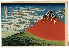 Hokusai Red Fuji Artelino