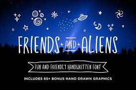 Download Friends And Aliens Font By Running With Foxes Creative Fabrica SVG Cut Files