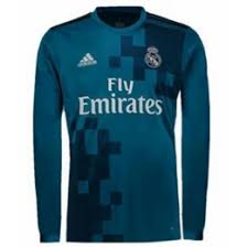 This jersey will be tough to take off. 17 18 Real Madrid Third Away Blue Long Sleeve Jersey Shirt Real Madrid Jersey Shirt Sale Soccergears