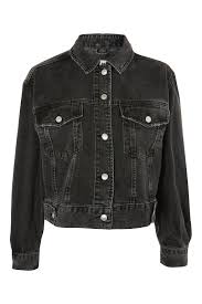 Moto Oversized Cropped Jacket Topshop Oversized Denim Jacket Jackets Grey Denim Jacket