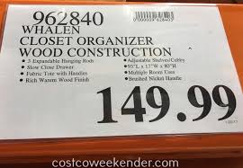 Your assistance will help other costco bargain hunters in your area find this deal. Whalen Closet Organizer Costco Weekender