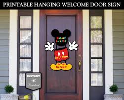 Instant Download Printable Mouse Clubhouse Hanging Welcome Door Sign Come Inside Fun Inside Clubhouse Collection Item 1669 In 2020 Welcome Door Signs Mickey Mouse Birthday Mickey Mouse Birthday Party