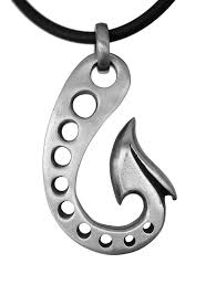 Jewellery & Watches MAORI FISH HOOK PEWTER METAL PENDANT ON BLACK CORD  NECKLACE makolli.tj