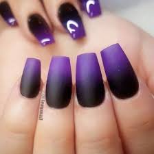 45 purple nail art designs | cuded. Purple And Black Ombre Acrylic Nails Nailstip