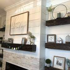 dark walnut fireplace mantel shelf floating mantle beam tv 48 longx7 5 deepx5 high remodel farmhouse home reclaimed wood wall shelves