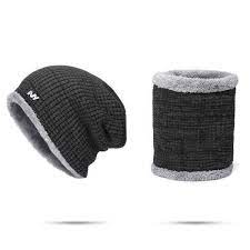 Mens Warm Knitted Beanie Hat Scarf Sets Slouch Beanie Hats Beanie Hats Hat And Scarf Sets