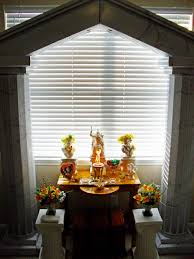 Home Shrine To Olympian Gods Home Deities Zeus Demeter Dionysos And Aphrodite But Also Honor All The Other Olympian Gods Pagan Altar Shrine Altar