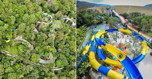 The escape story the escape story starts many years ago in the mind of the founder and chief executive of sim leisure, sim choo kheng. Escape Theme Park In Penang Has An Insane 1 1km Long Water Slide That Goes Through A Rainforest Great Deals Singapore