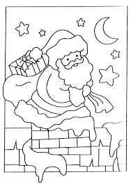 Fireplace room coloring page free printable coloring pages. Santa Claus Enter The Room From The Fireplace Christmas Coloring Pages For Kids To Print Color