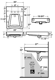 lavatory ada wheel chair vitreous china