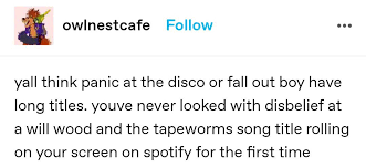 Will Wood And The Tapeworms Stupid Memes Music Appreciation Songs