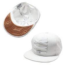 Holy Moly Sole Force 1 Fitted Hats White Leather Cap