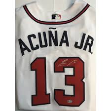 Buy and sell authentic topps and other limited edition collectibles on stockx, including the ronald acuna jr. Ronald Acuna Jr Autographed Authentic Braves Jersey Mlb Auctions