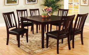 Our wide range of espresso dining room chairs is just as rich and inviting as a cup of dark coffee. Furniture Of America Bridgette I 7 Piece Espresso Dining Table Set Cm3325t 7pc Ideal Furniture Danbury Ct