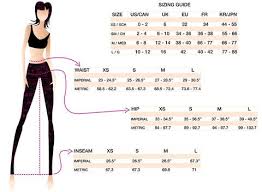 Size Chart Billie Yoga Activewear