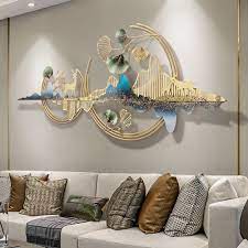 Farmhouse Style Modern Light Luxury Metal Wall Decor In 2021 House Furniture Design Metal Wall Decor Living Room Partition Design