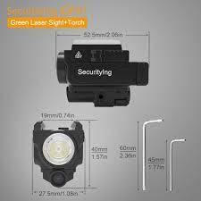 SecurityIng GF01 800 Lumen Rechargeable Mini Flashlight for Rail with 3  Modes Light IPX-6 Waterproof Rechargeable Flashlight