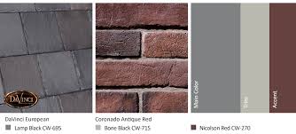 Take the worry and frustration out of color guessing and allow us to partner with you on a home exterior design. Red Brick Exterior Color Schemes Davinci Roofscapes