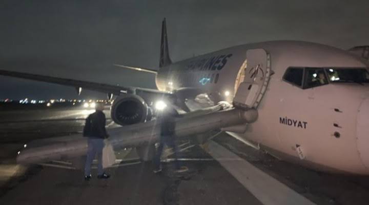 THY uçağı pistten çıktı, 134 yolcu ile ilgili görsel sonucu"