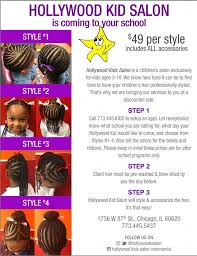 One braid or two braids is a universal hairstyle for kids, but it may look too banal. Hollywood Kids Salon Chicago Illinois Facebook