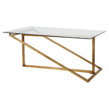 Side table with smoke glass top. Kathy Kuo Home Jill Modern Minimal Gold Iron Glass Coffee Table Buy Online In United Arab Emirates At Desertcart Ae Productid 104180590