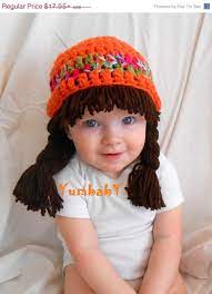 On Sale Baby Beanie Wig Beanie Pigtail Wig Orange Baby Hat Tig Isleri Orme Sapkalar Orgu