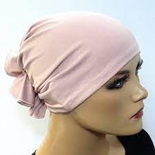 Mutze In Trendy Turbanstyle Rose Chemo Hat Chemo Headgear Chemo Headscarf Head Collar Design Turban Turban Style Jersey Hat Turban